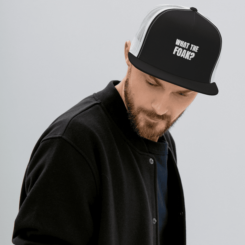 WHAT THE FOAK? — 5-Panel Trucker Cap